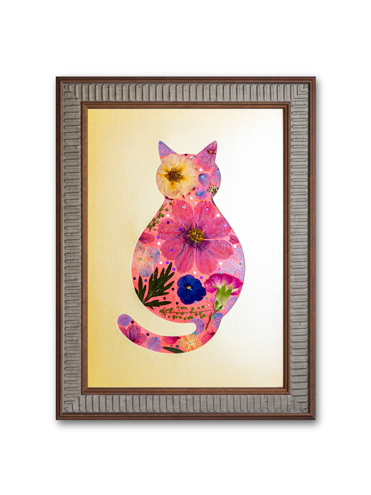 Cozy Cat: Champagne Bloom 8.3″×11.7″