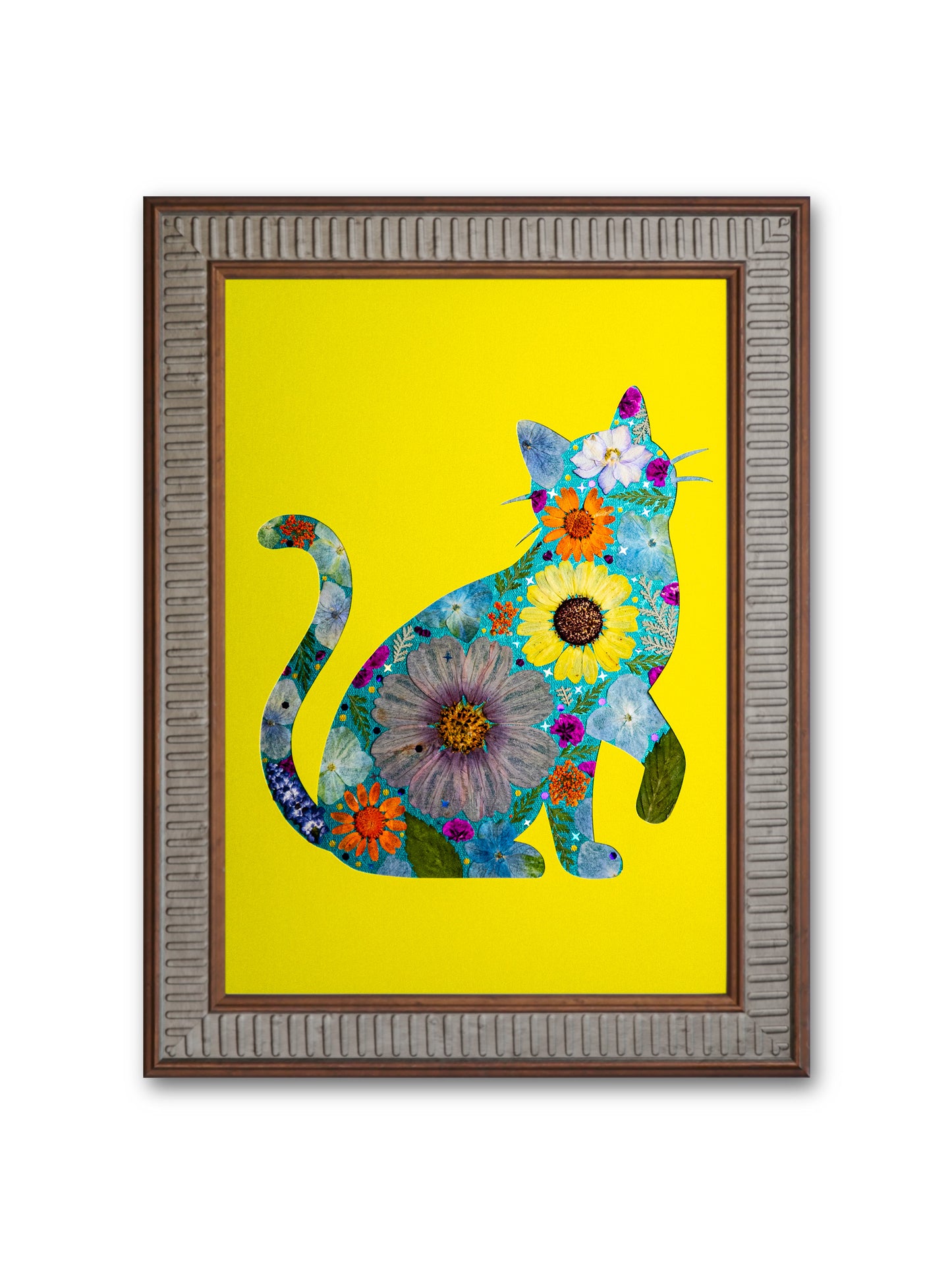 Lively Cat: Golden Sunflower 8.3″×11.7″