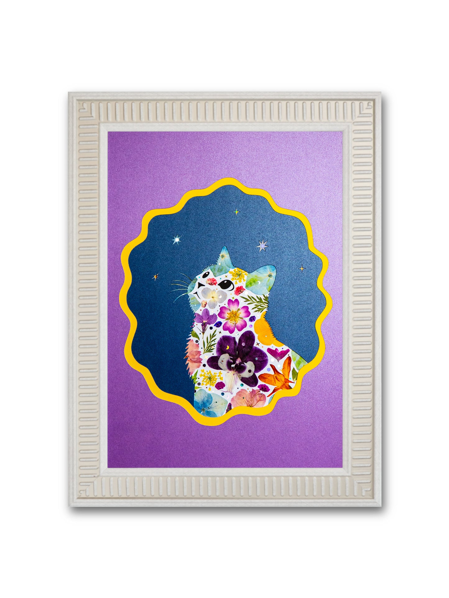 Looking-up Cat: Mystic Midnight 8.3″×11.7″