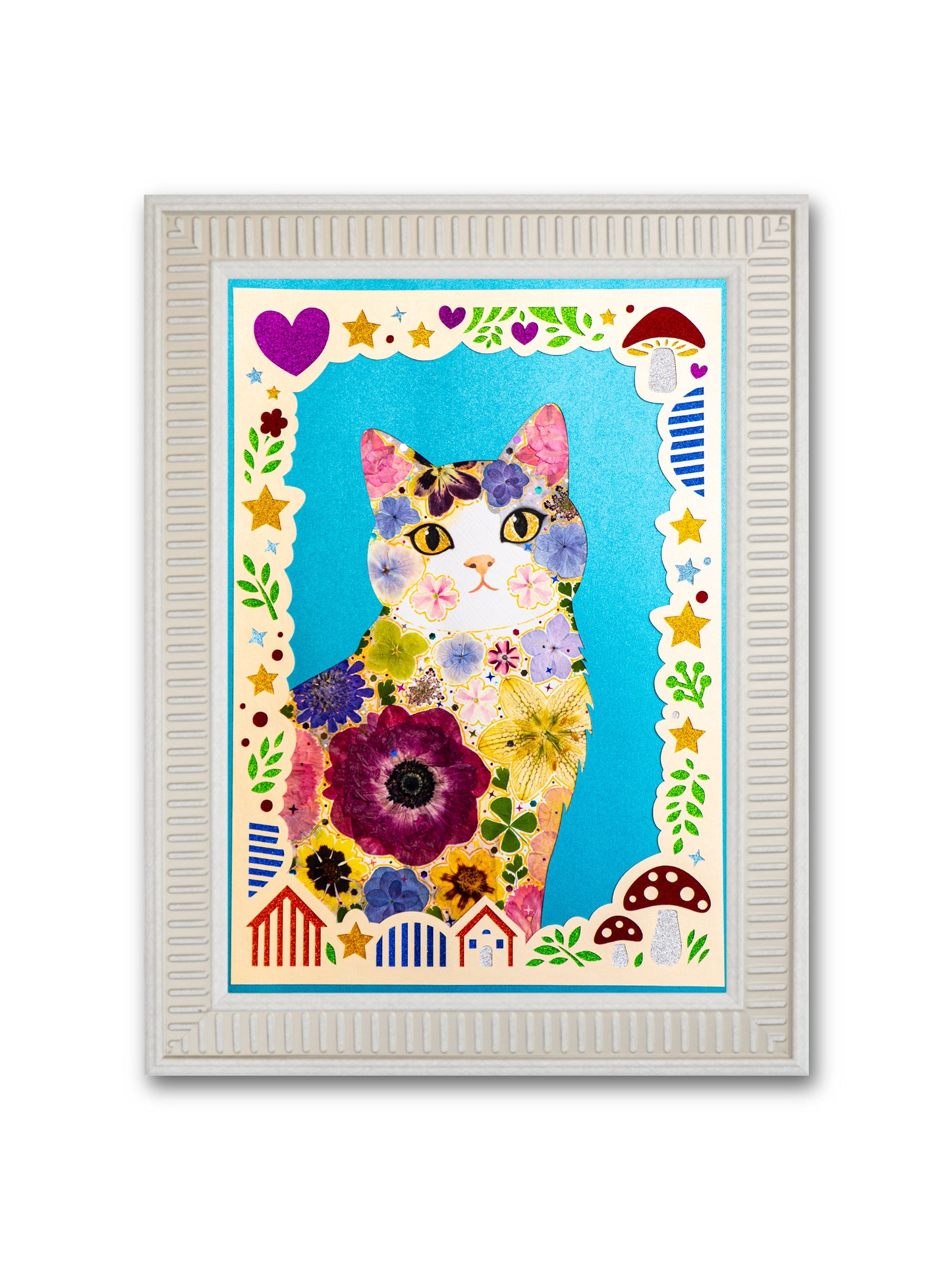 Wonderland Cat: Aqua Ruby 8.3″×11.7″