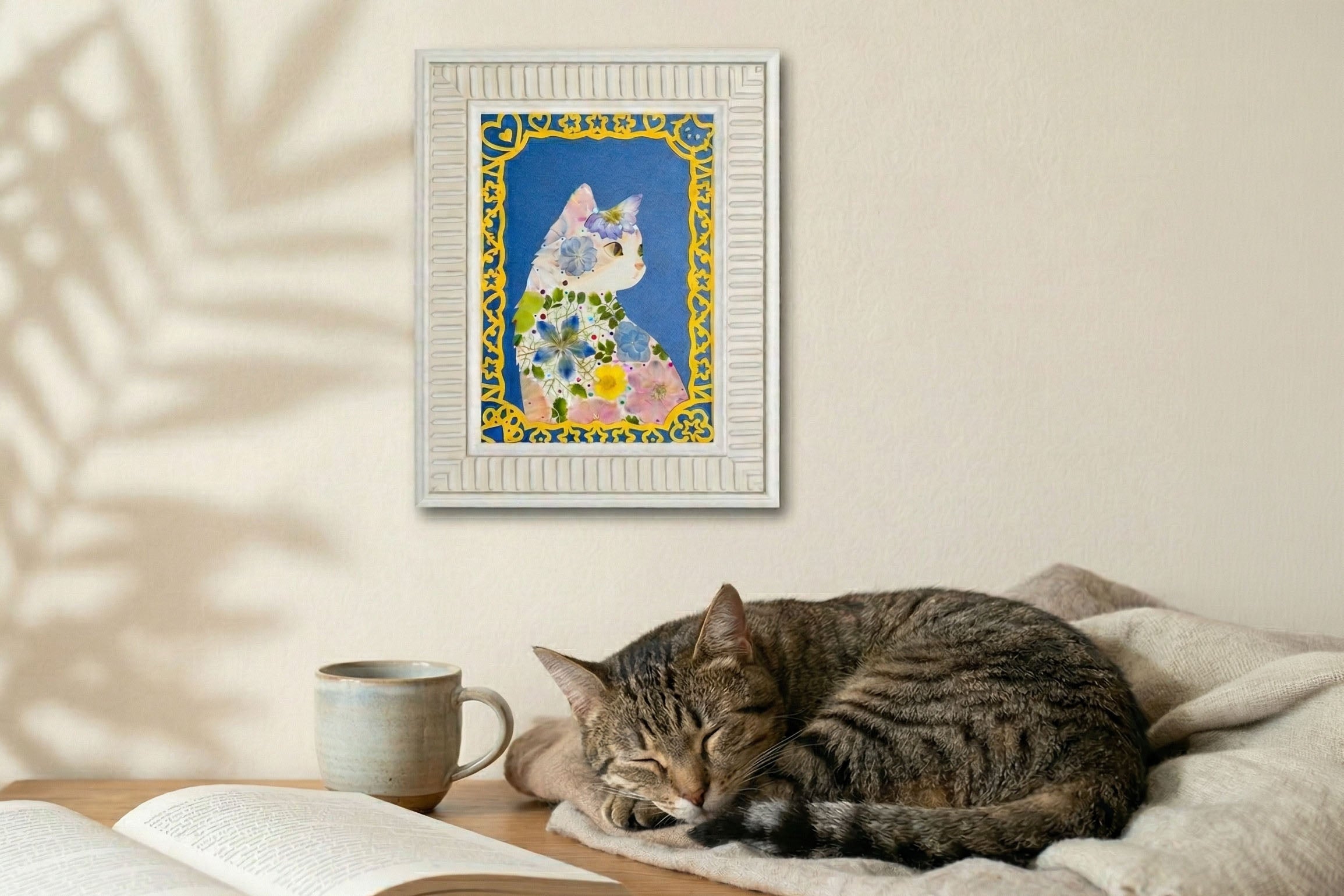 Blue Reverie - Gazing Cat – Petal & Still