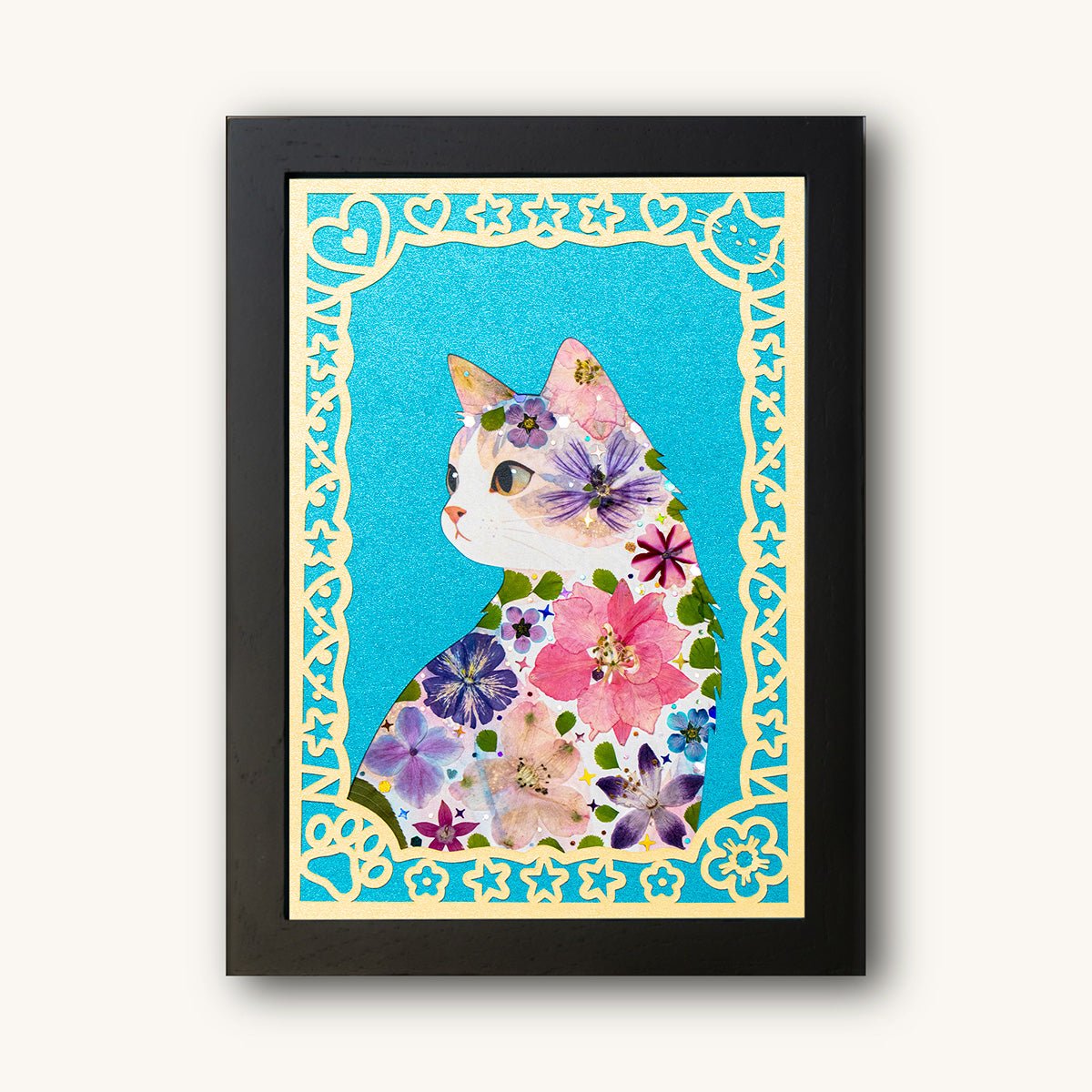 Blue Reverie - Gazing Cat - | Petal & Still