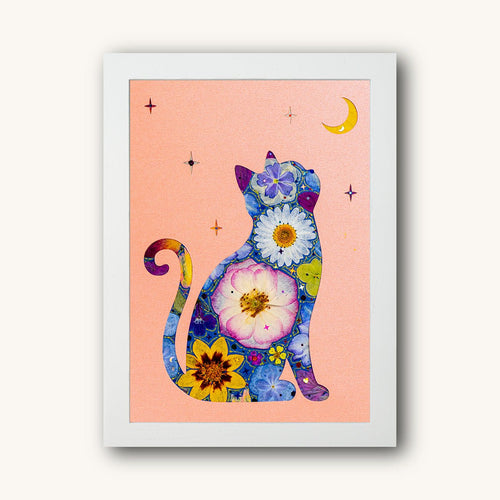 Celestial Blush - Moonlit Cat - | Petal & Still