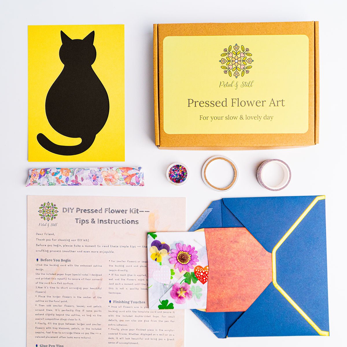 DIY Art Kit: Cozy Cat - | Petal & Still