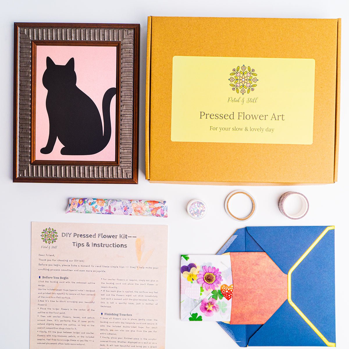 DIY Art Kit: Elegant Cat - | Petal & Still