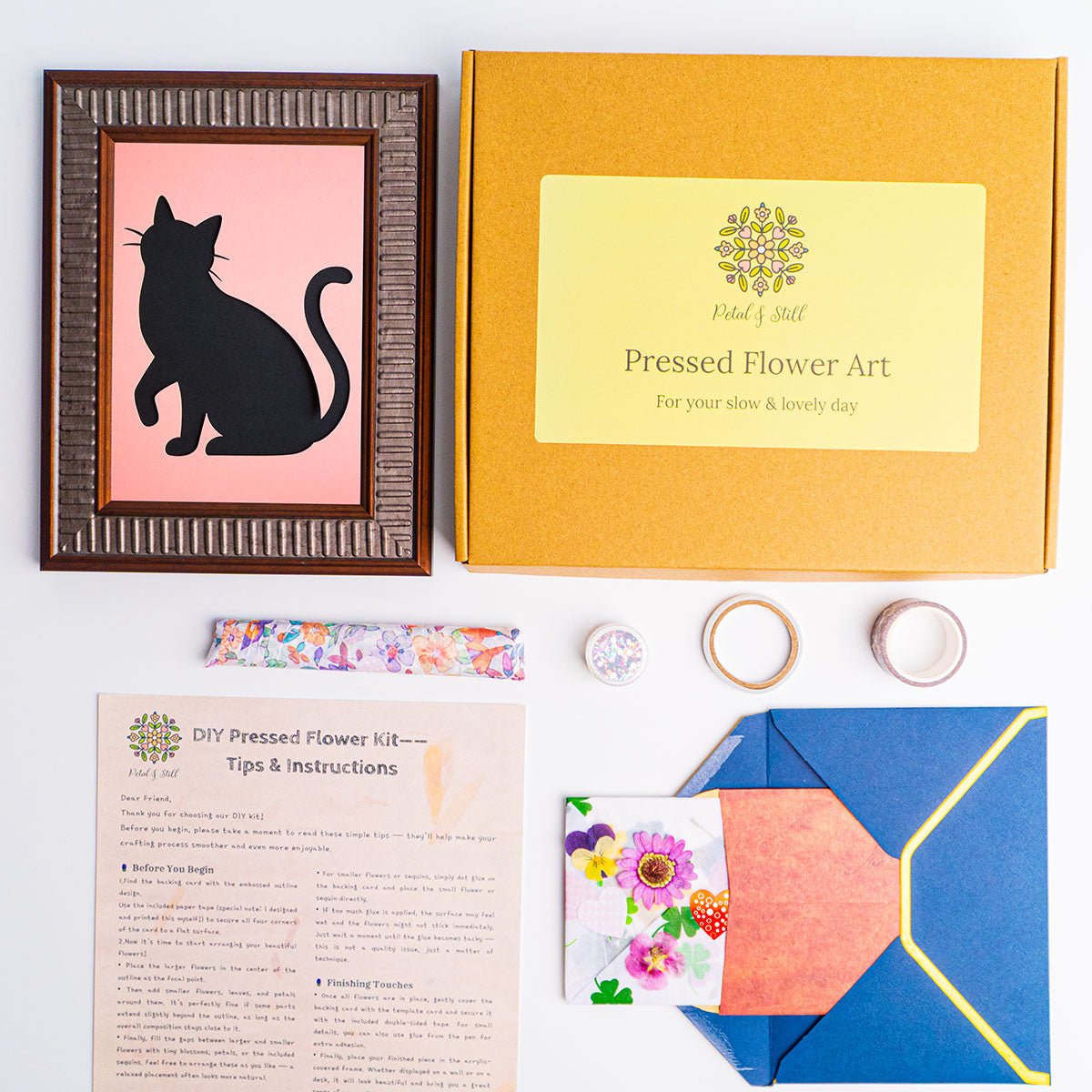 DIY Art Kit: Lively Cat - | Petal & Still