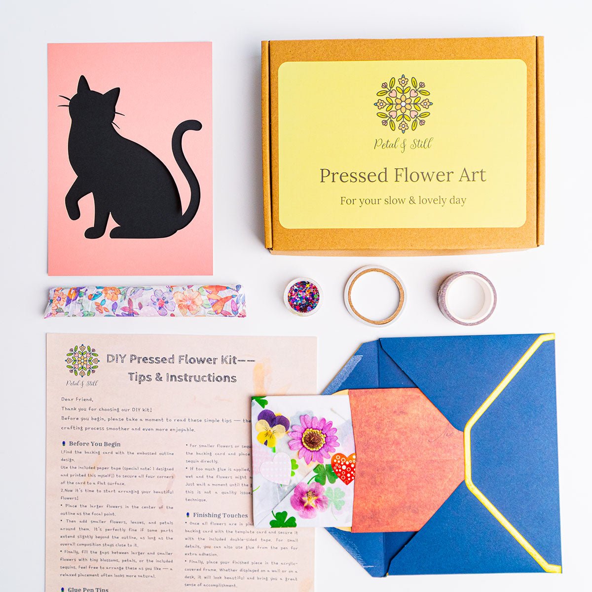 DIY Art Kit: Lively Cat - | Petal & Still