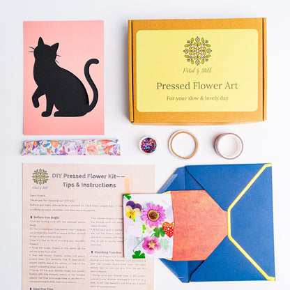 DIY Art Kit: Lively Cat - | Petal & Still