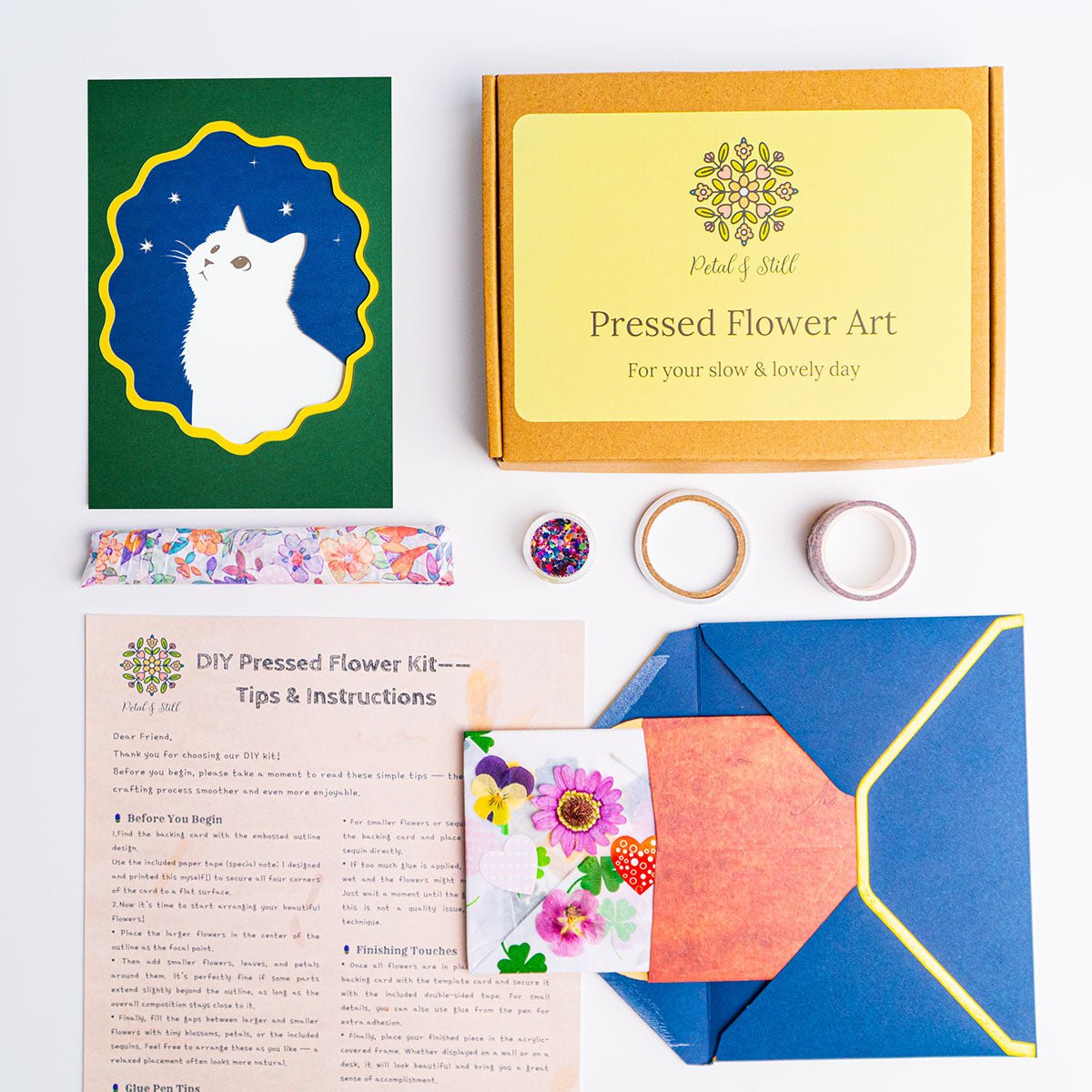DIY Art Kit: Looking Up Cat - | Petal & Still