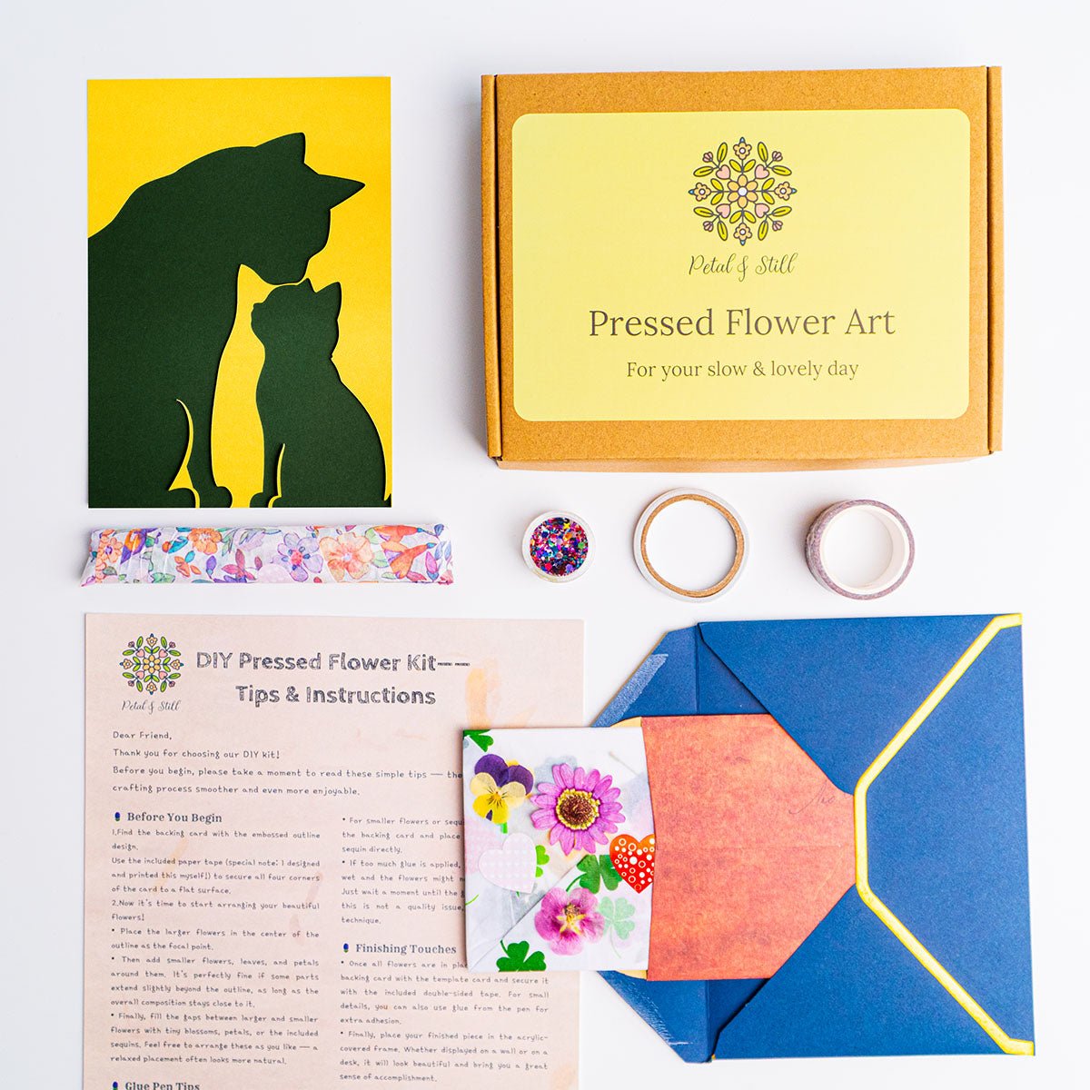 DIY Art Kit: Nuzzle Cat - | Petal & Still
