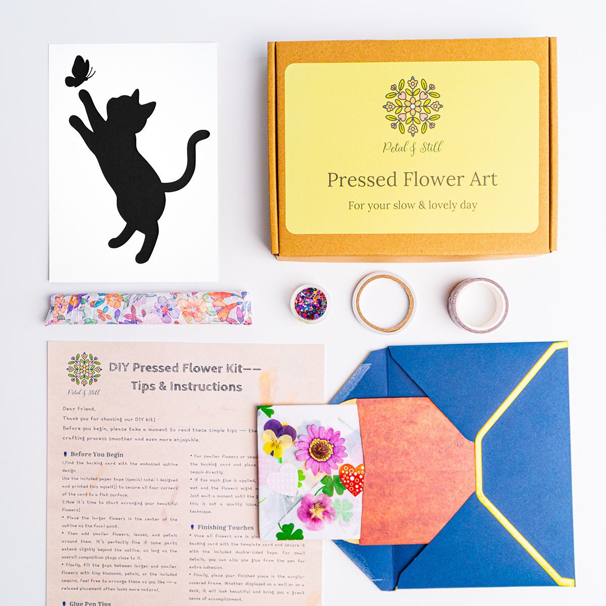 DIY Art Kit: Playful Cat - | Petal & Still