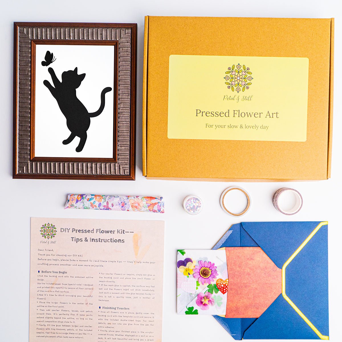 DIY Art Kit: Playful Cat - | Petal & Still