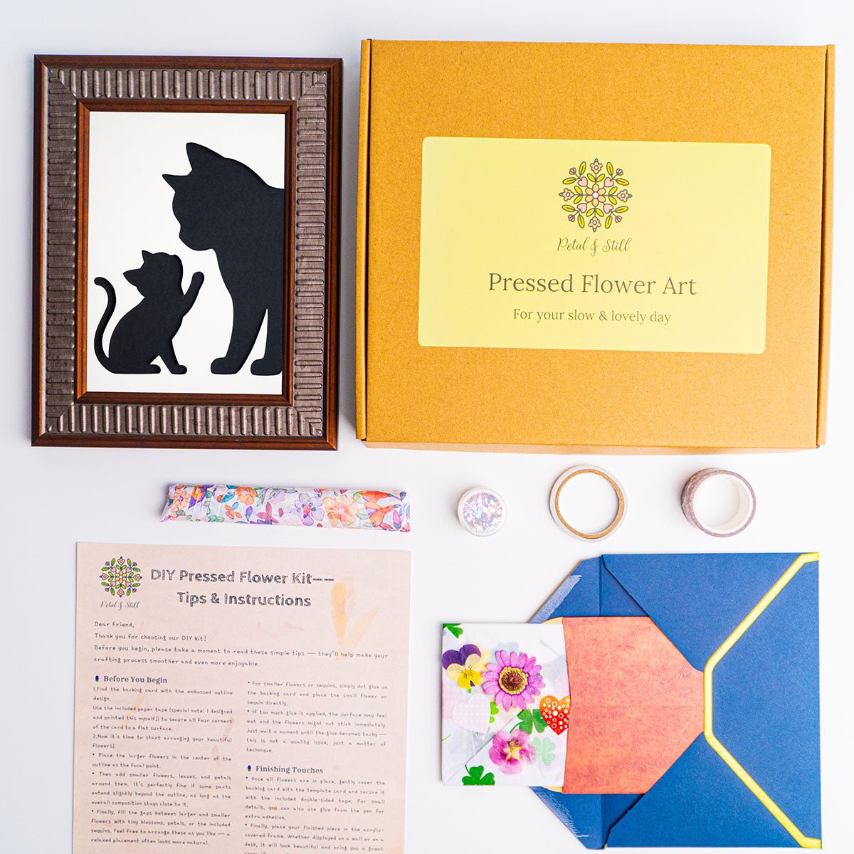 DIY Art Kit: Tender Cat - | Petal & Still