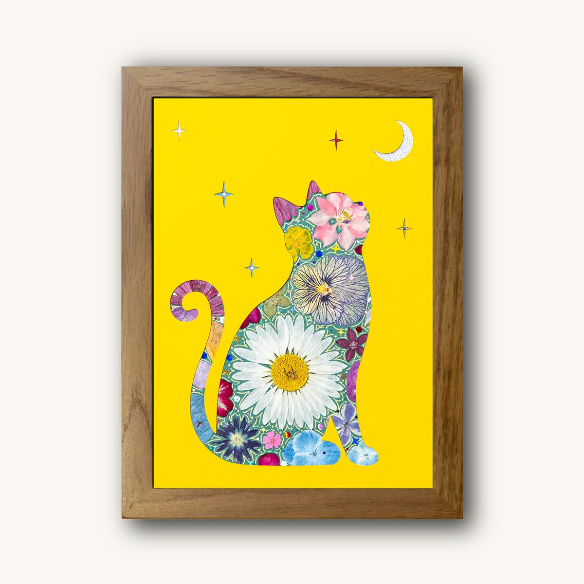 Golden Reverie - Moonlit Cat - | Petal & Still