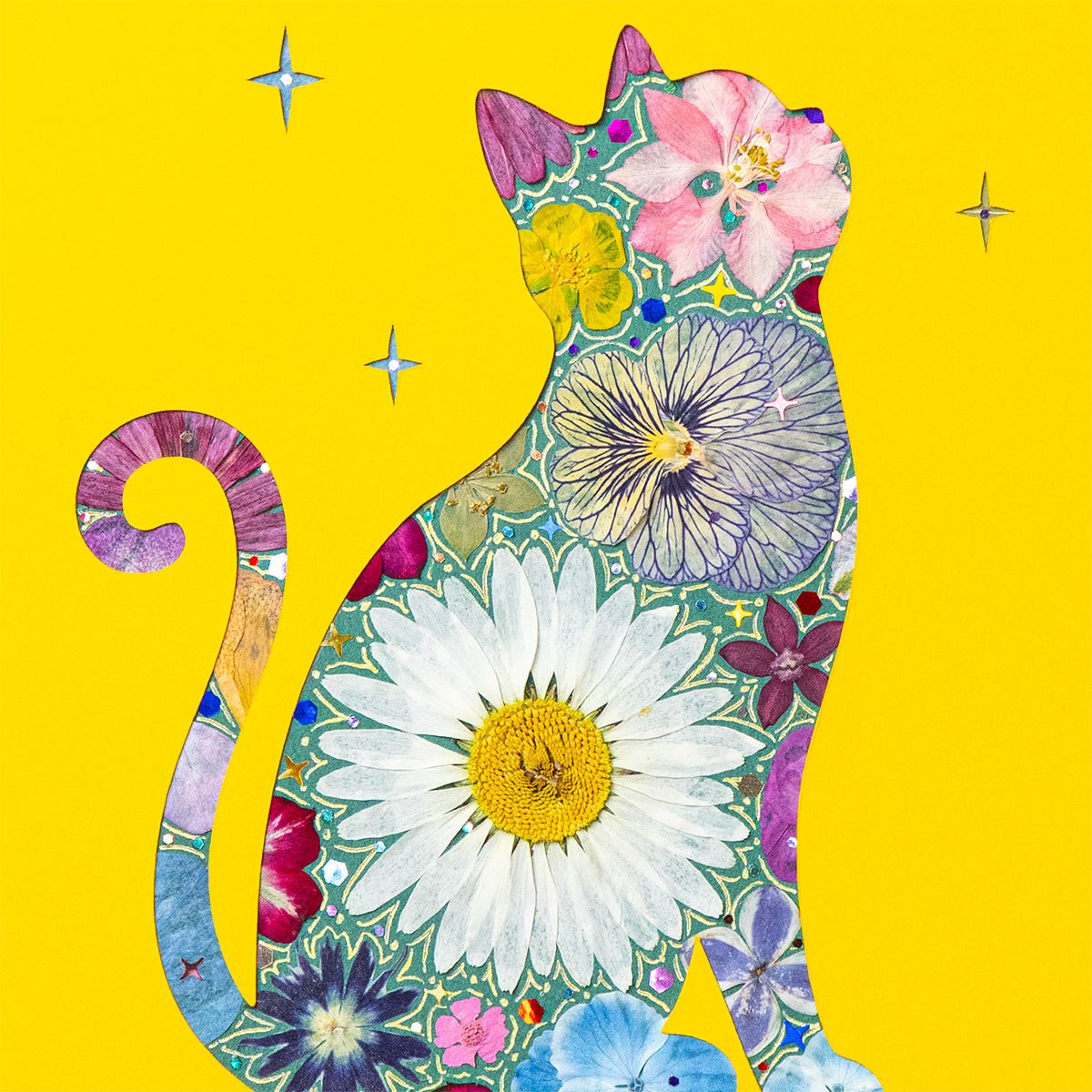 Golden Reverie - Moonlit Cat - | Petal & Still