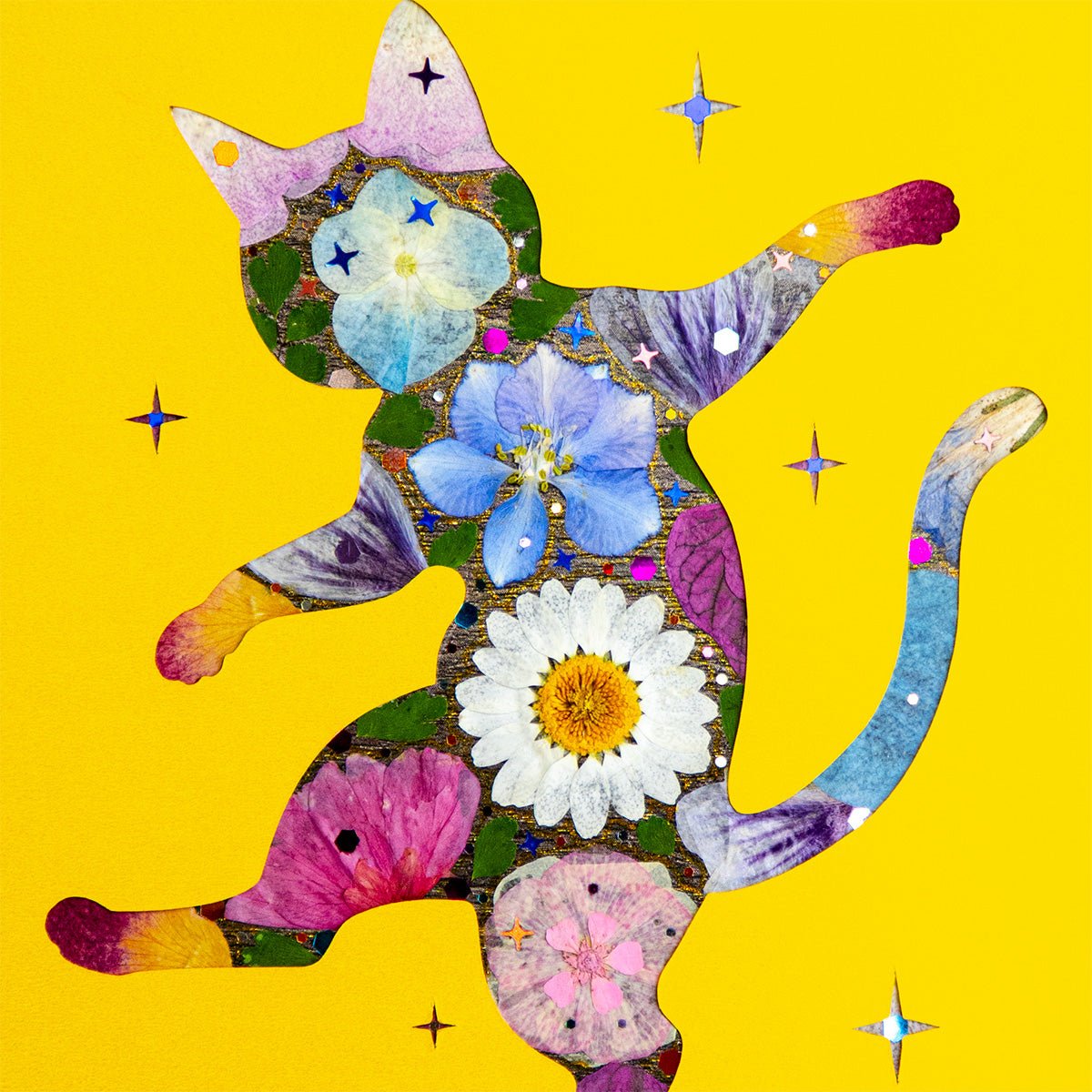 Golden Rhapsody - Dancing Cat - | Petal & Still
