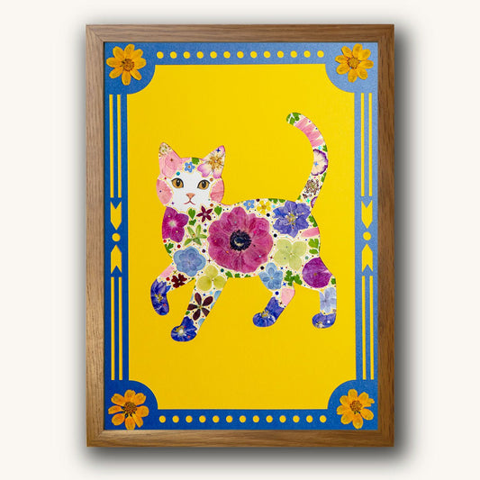 Golden Wanderlust - Strolling Cat - | Petal & Still