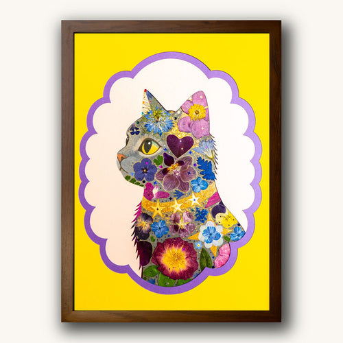 Golden Whimsy - Poised Cat - | Petal & Still