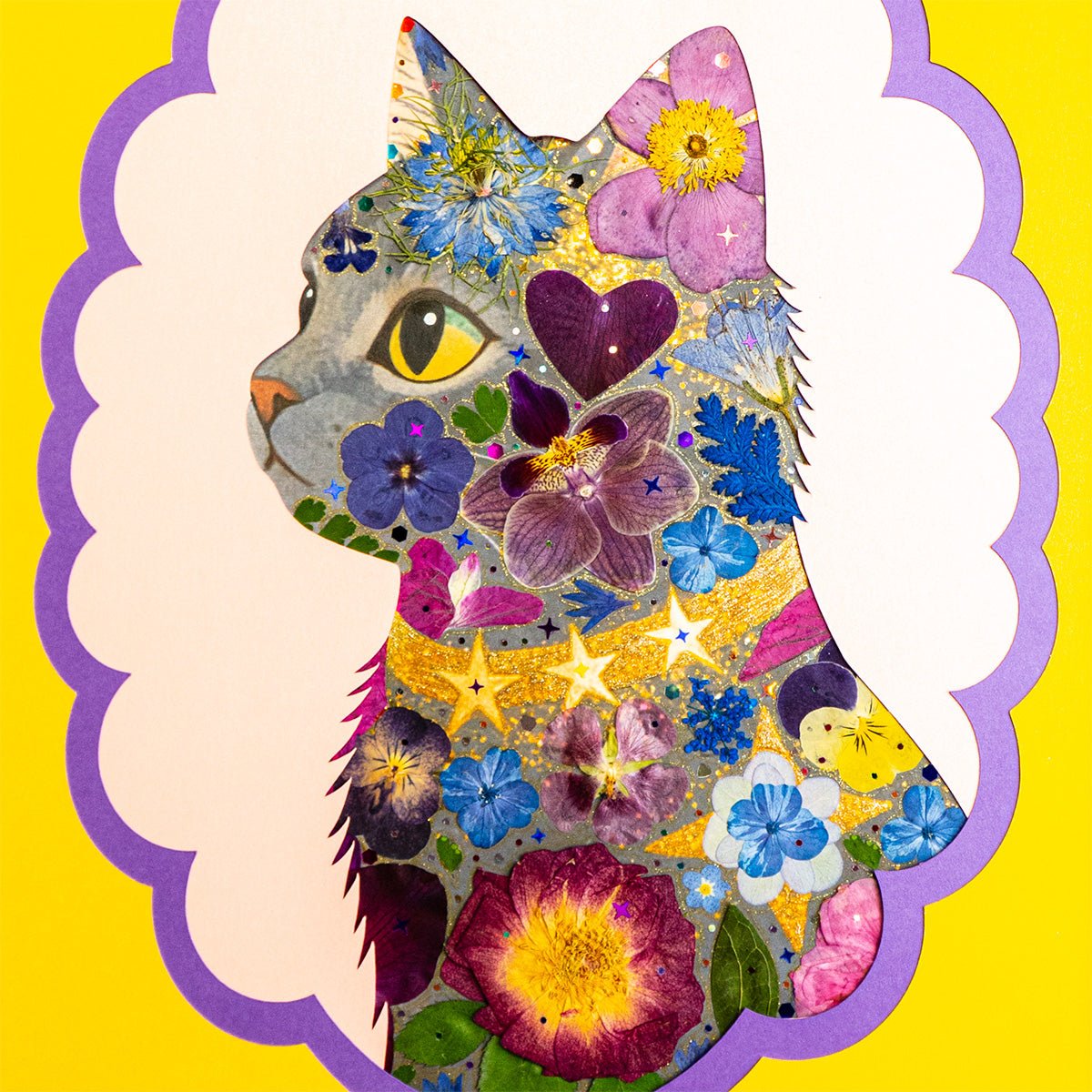 Golden Whimsy - Poised Cat - | Petal & Still