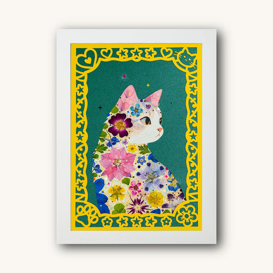 Green Hour – Gazing Cat - | Petal & Still