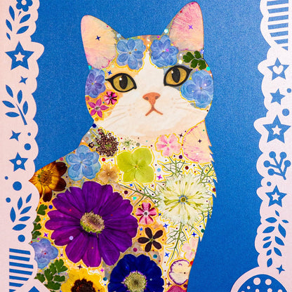 Indigo Stillness - Serene Cat - | Petal & Still