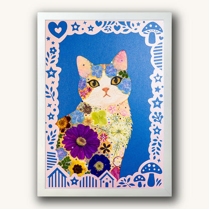 Indigo Stillness - Serene Cat - | Petal & Still