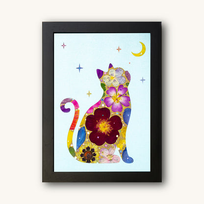 Midnight Serenade - Moonlit Cat - | Petal & Still