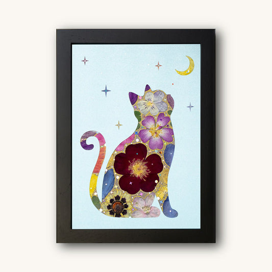 Midnight Serenade - Moonlit Cat - | Petal & Still