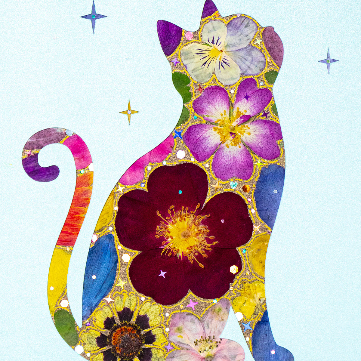 Midnight Serenade - Moonlit Cat - | Petal & Still