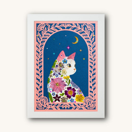 Midnight Window – Gazing Cat - | Petal & Still