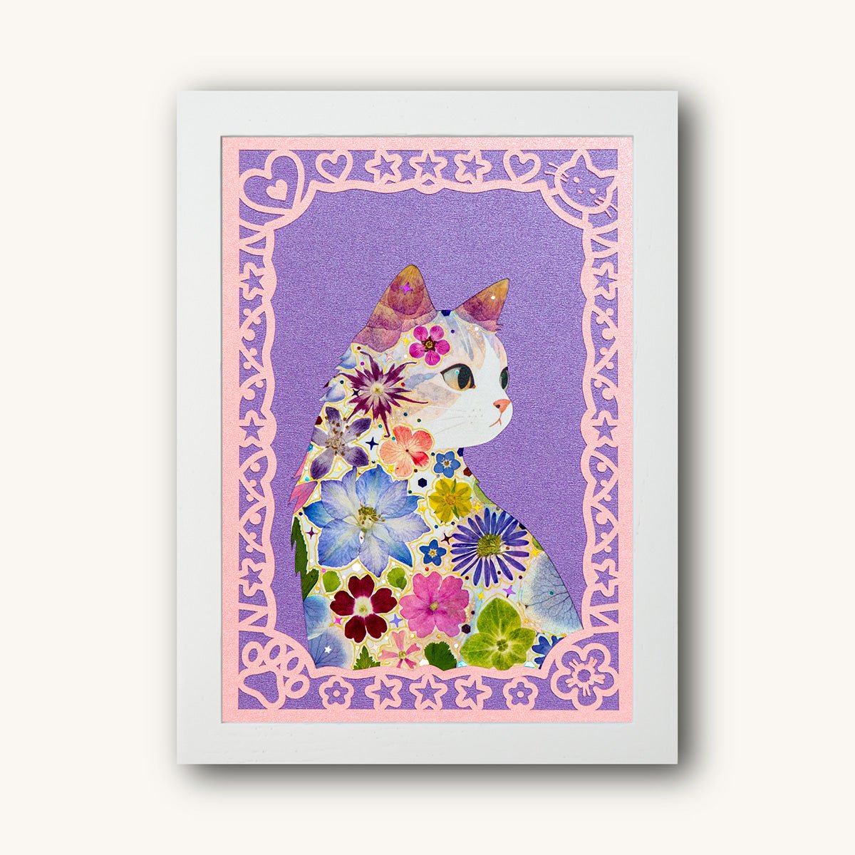 Pastel Angel – Gazing Cat - | Petal & Still