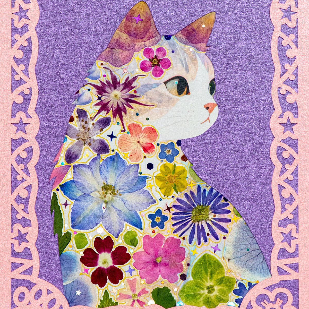 Pastel Angel – Gazing Cat - | Petal & Still