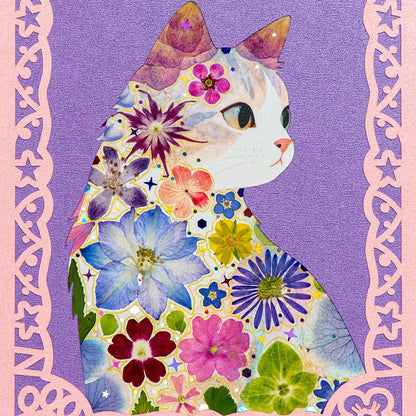 Pastel Angel – Gazing Cat - | Petal & Still