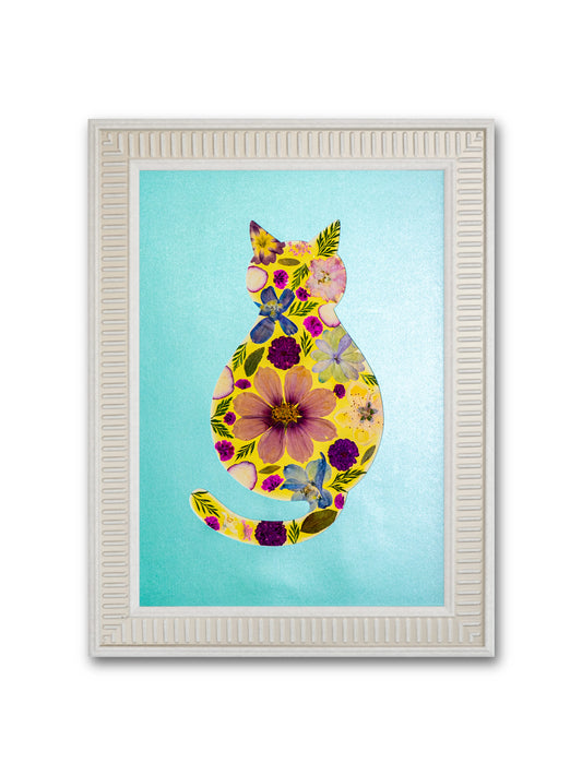 Cozy Cat: Aqua Cosmos 8.3″×11.7″