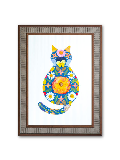 Cozy Cat: Morning Daisy 8.3″×11.7″