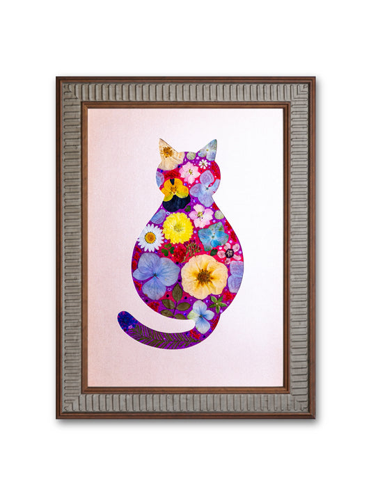 Cozy Cat: Pastel Meadow 8.3″×11.7″