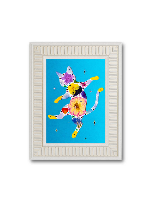 Dancing Cat: Azure Waltz 5″×7″