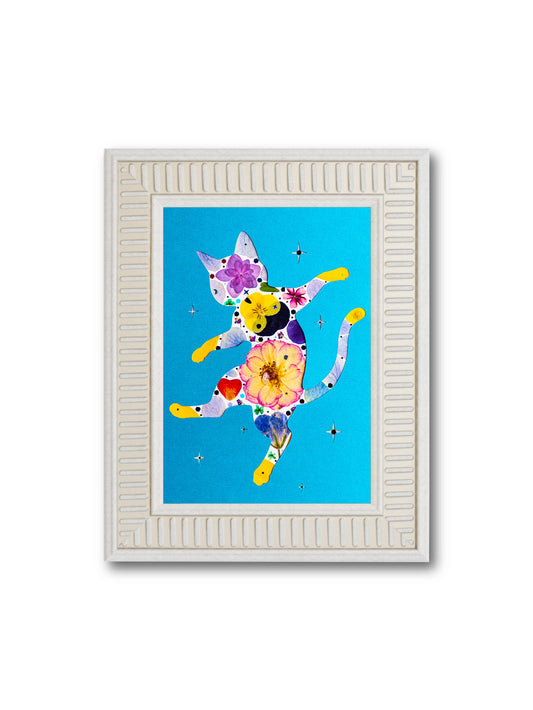 Dancing Cat: Azure Waltz 5″×7″