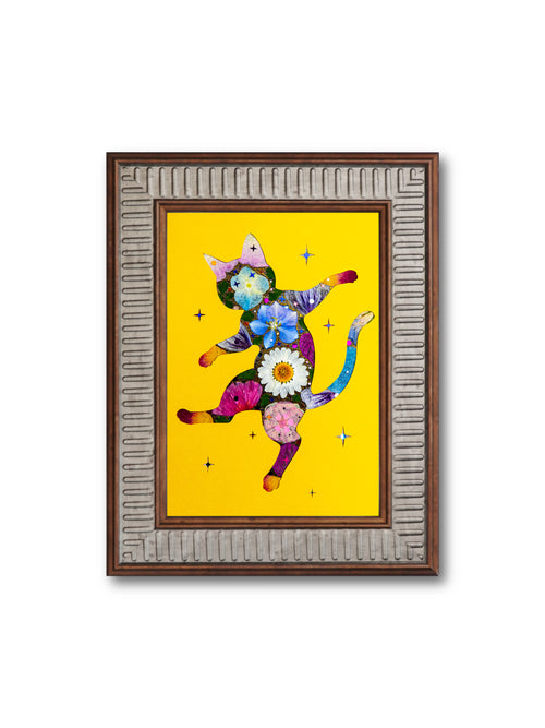Dancing Cat: Golden Rhapsody 5″×7″