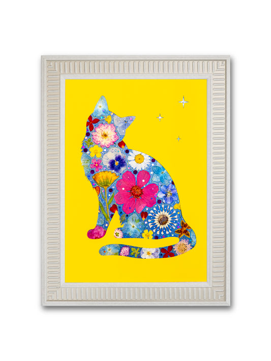 Dreamy Cat: Sunny Cosmos 8.3″×11.7″