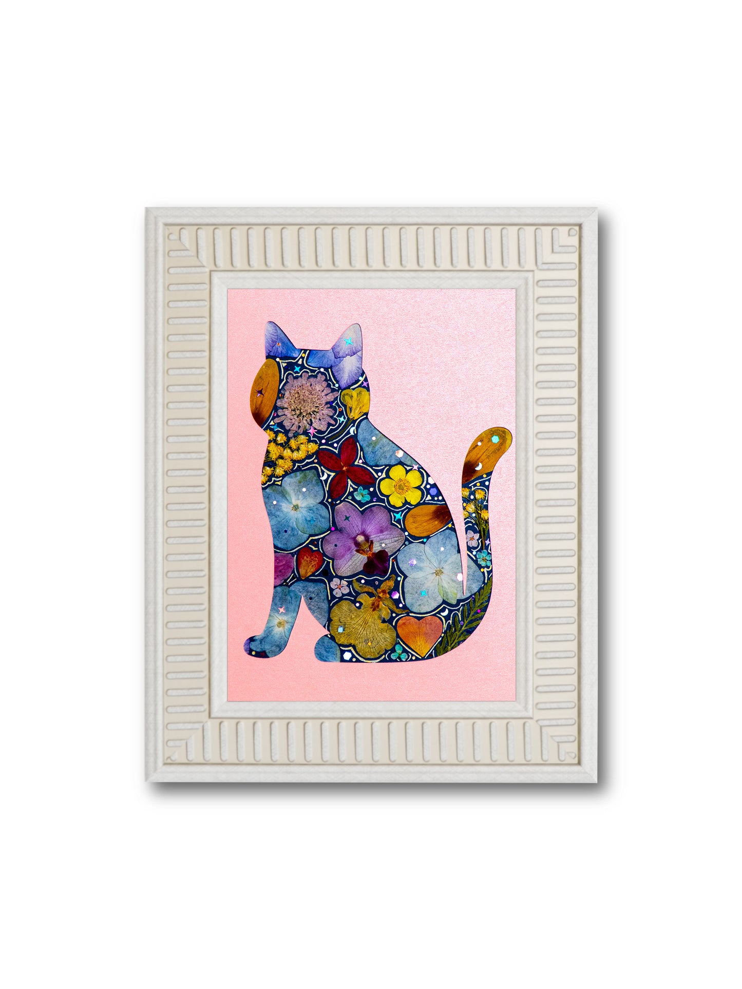 Elegant Cat: Blush Violet 5″×7″