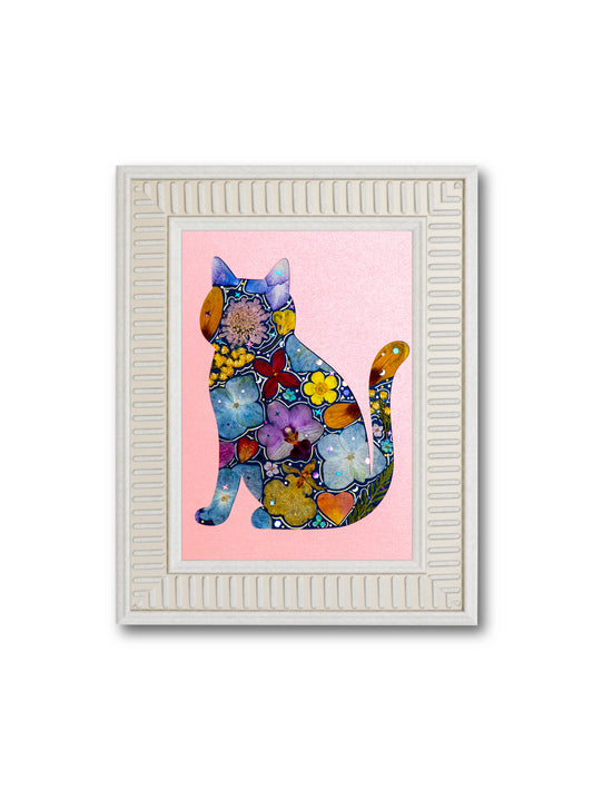 Elegant Cat: Blush Violet 5″×7″