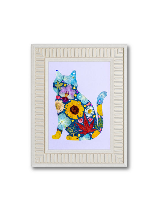 Elegant Cat: Lavender Autumn 5″×7″