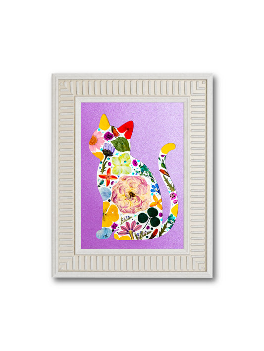 Elegant Cat: Lavender Rose 5″×7″