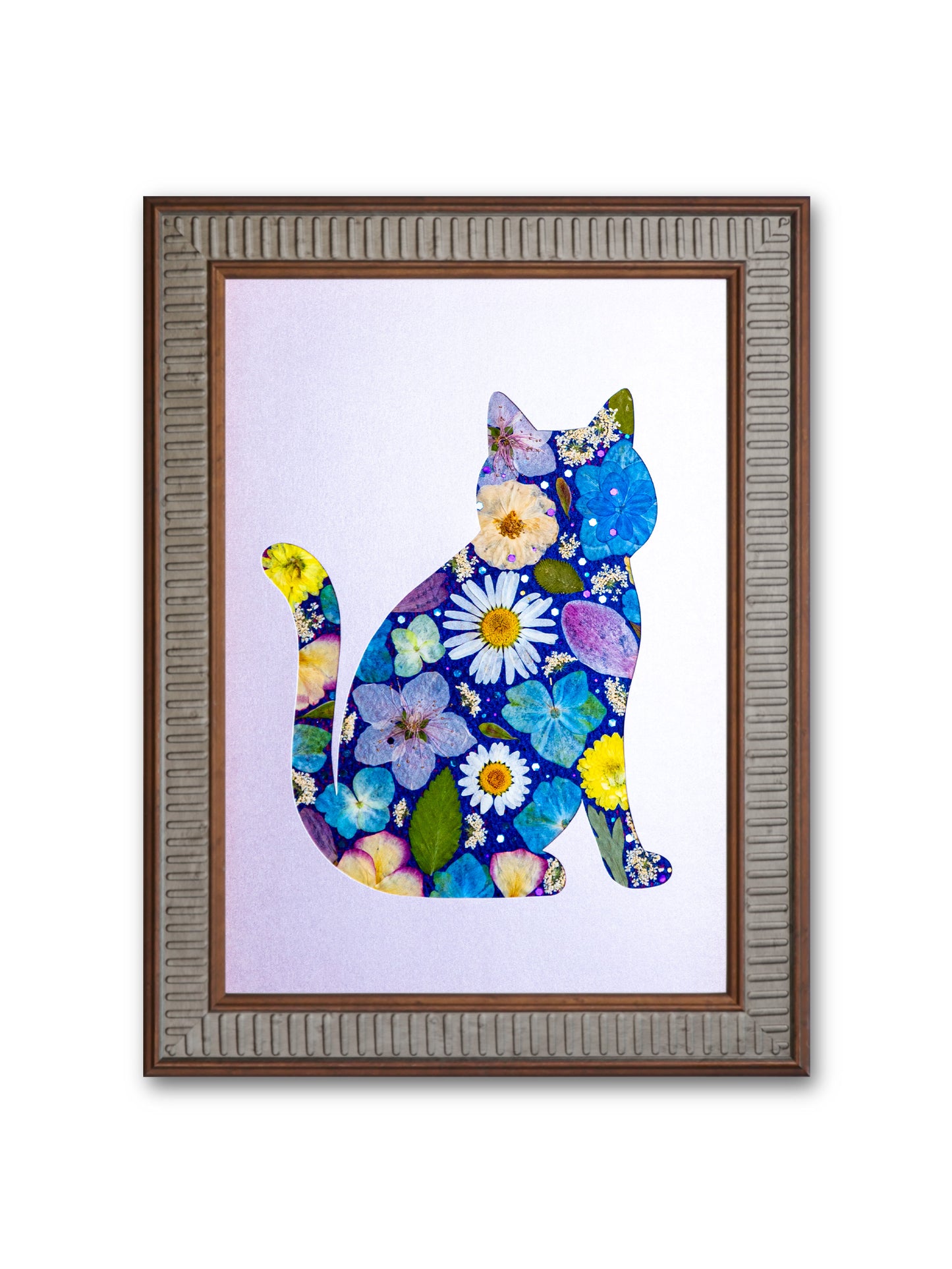Elegant Cat: Pure Sapphire 8.3″×11.7″