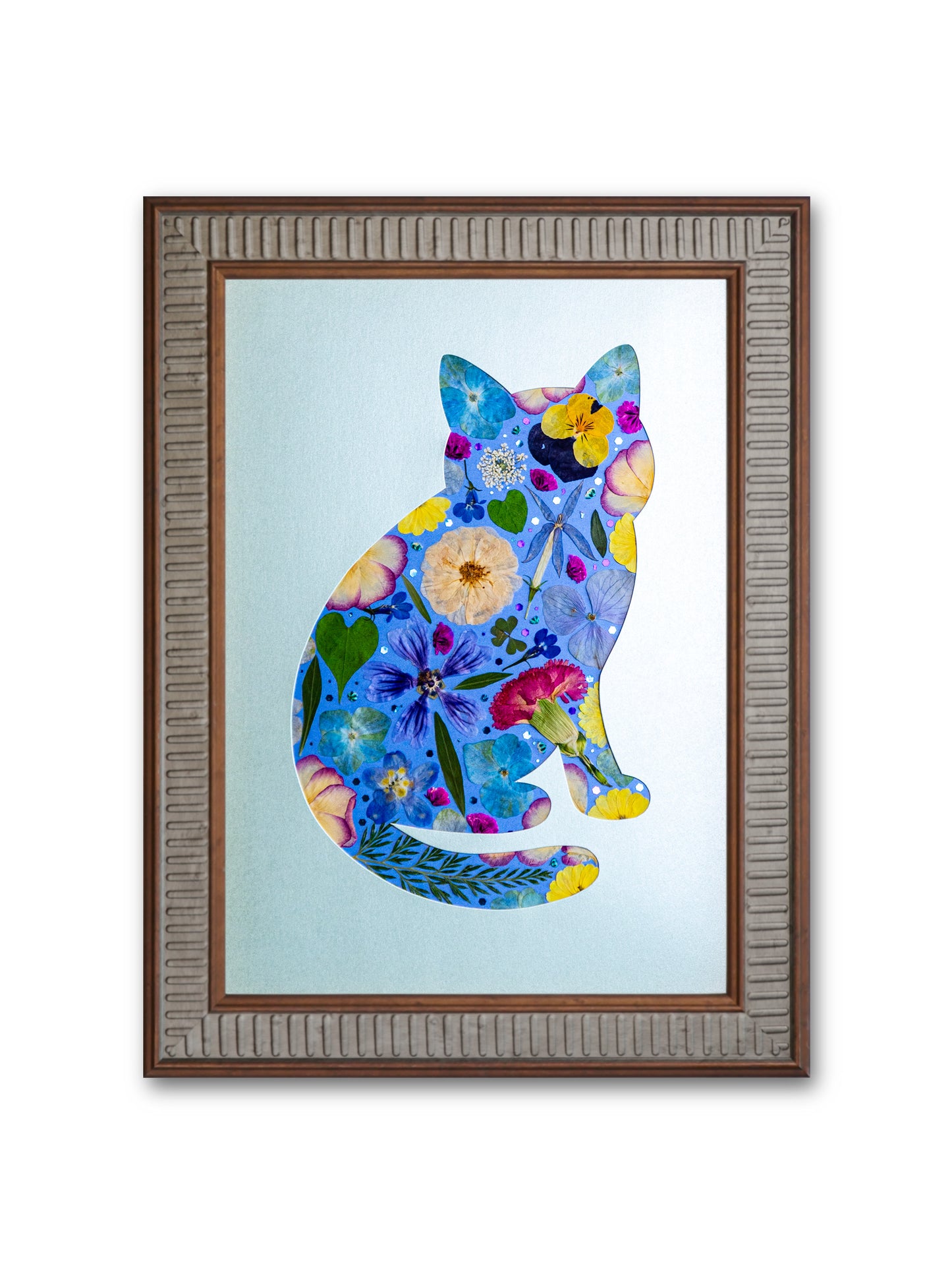 Gentle Cat: Azure Whisper 8.3″×11.7″