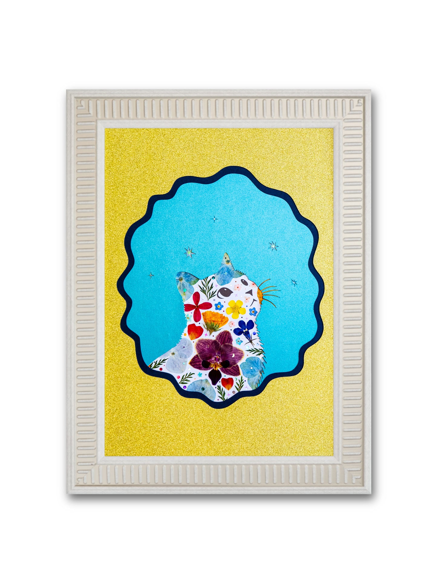 Looking-up Cat: Golden Horizon 8.3″×11.7″