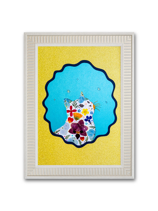 Looking-up Cat: Golden Horizon 8.3″×11.7″