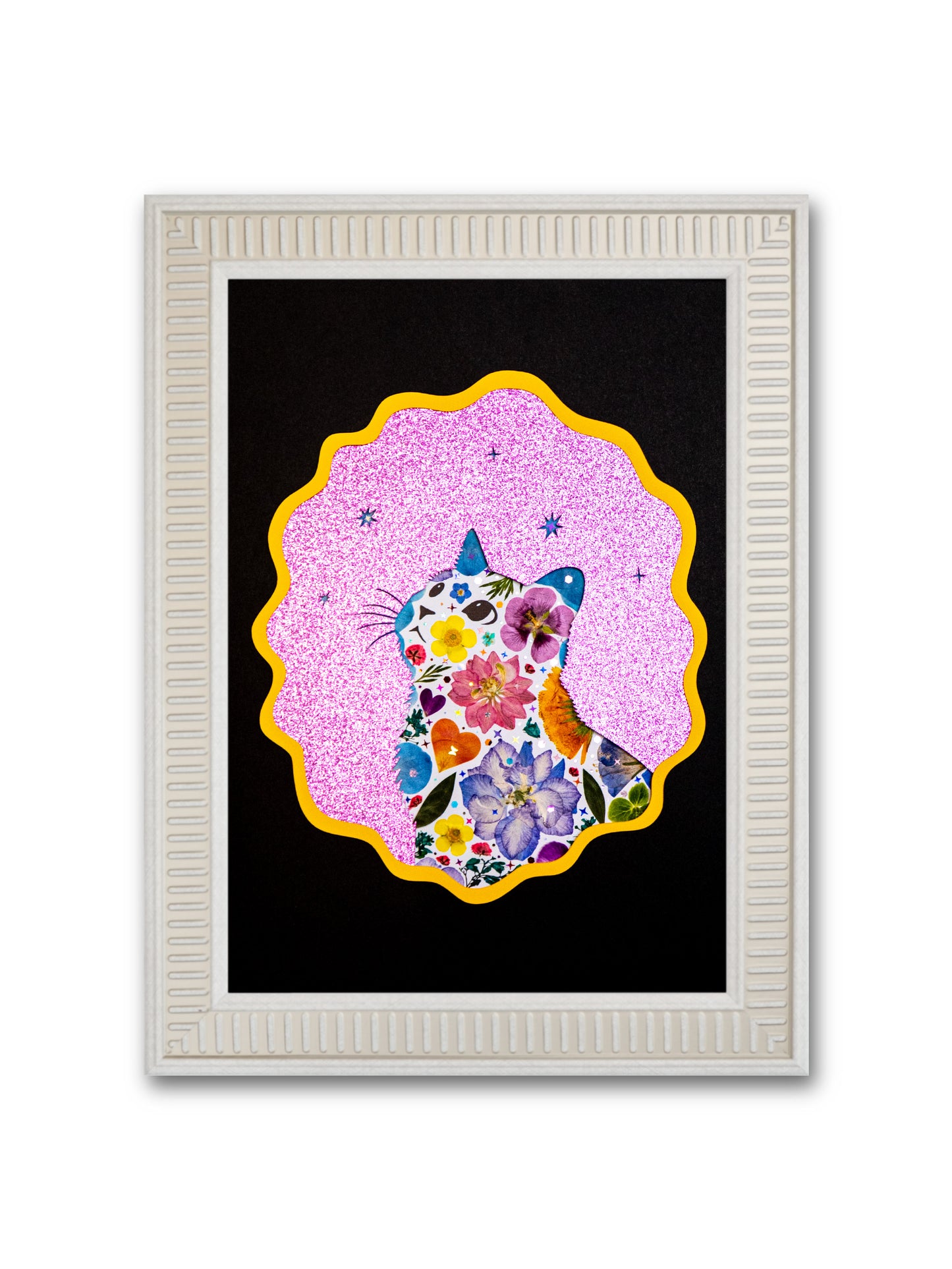 Looking-up Cat: Midnight Blush 8.3″×11.7″