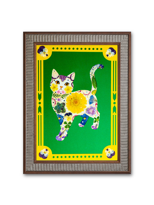 Majestic Cat: Emerald Meadow 8.3″×11.7″